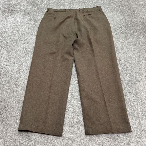 Levi's Action Slacks Vintage 80s Dress Pants Mens 36x29 Brown Flat Front Trouser - Picture 2 of 16
